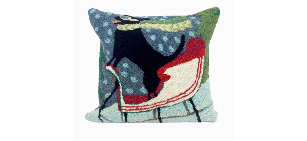 135163370 Liora Manne Frontporch Sledding Dog Pillow sku 135163370