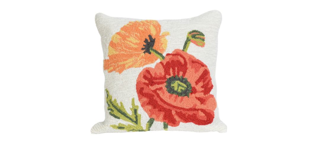 Liora Manne Frontporch Icelandic Poppies Pillow