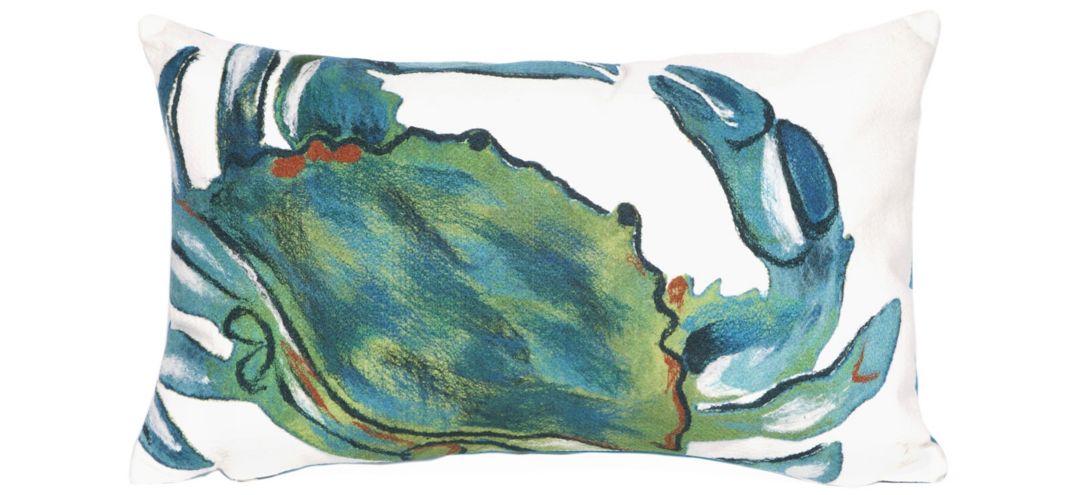 135226580 Liora Manne Visions III Blue Crab Pillow sku 135226580