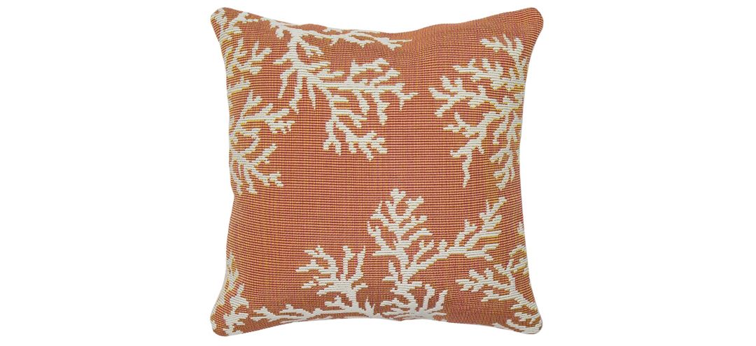 Marina Coral Edge Accent Pillow