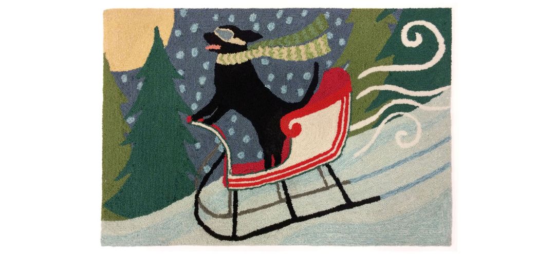 170164440 Frontporch Sledding Dog Indoor/Outdoor Area Rug sku 170164440