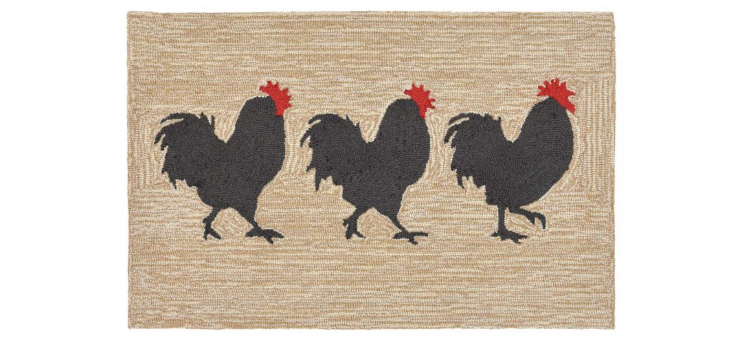 170170121 Frontporch Roosters Indoor/Outdoor Area Rug sku 170170121