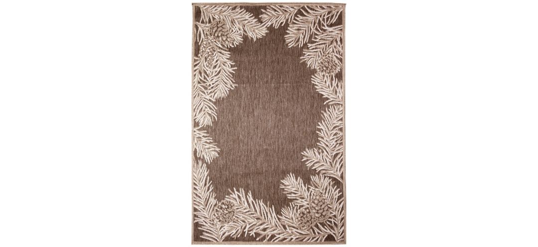 Liora Manne Malibu Pine Border Indoor/Outdoor Area Rug