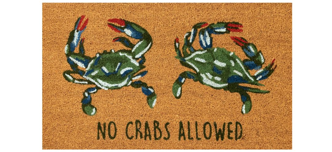 Liora Manne Natura No Crabs Allowed Outdoor Mat