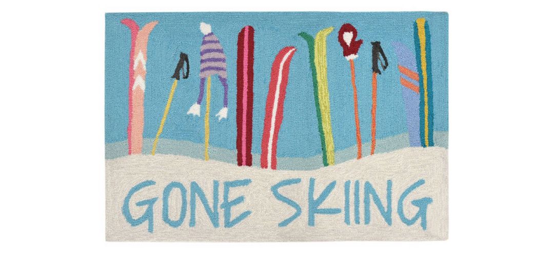 171145030 Frontporch Gone Skiing Indoor/Outdoor Area Rug sku 171145030