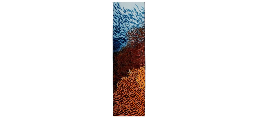 Liora Manne Marina Coral Indoor/Outdoor Rug Area Ocean