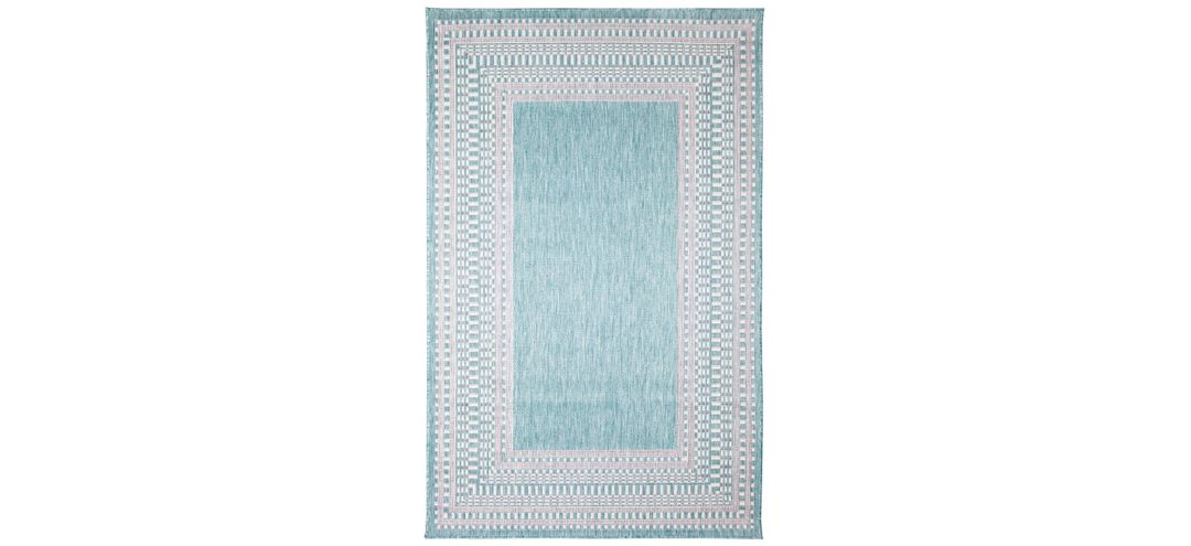 Liora Manne Malibu Etched Border Indoor/Outdoor Runner Rug