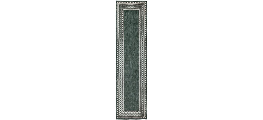 Liora Manne Malibu Etched Border Indoor/Outdoor Runner Rug