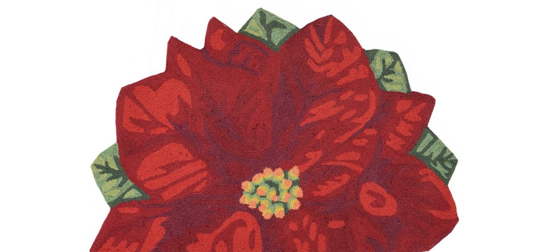 Liora Manne Poinsettia Front Porch Rug