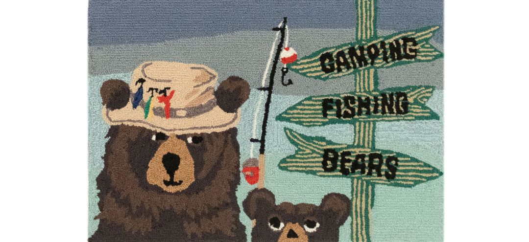 Liora Manne Fishing Bears Front Porch Rug