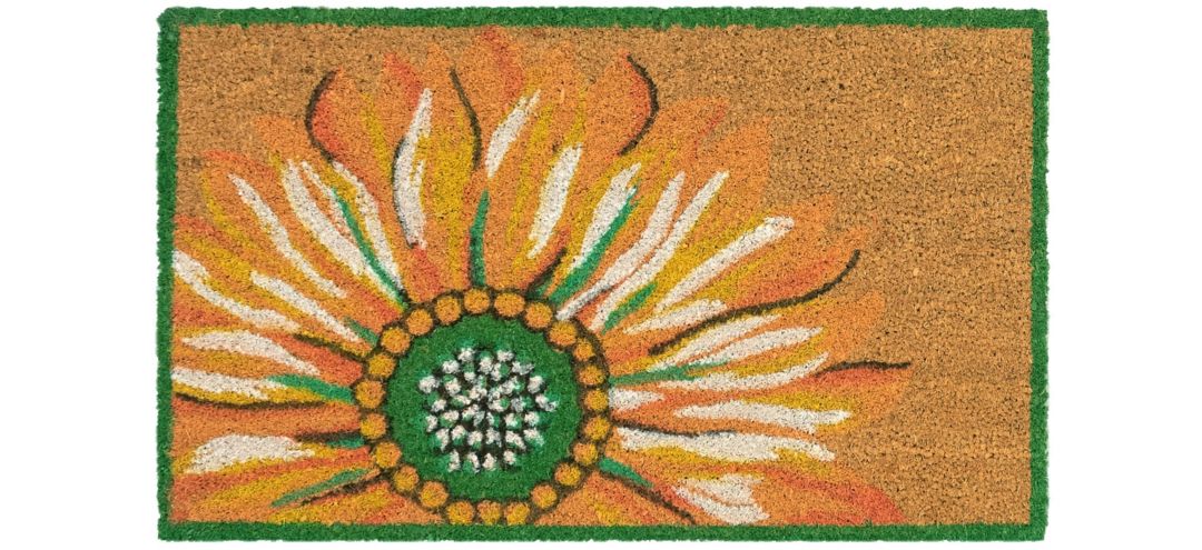 171581010 Liora Manne Natura Sunflower Outdoor Mat sku 171581010