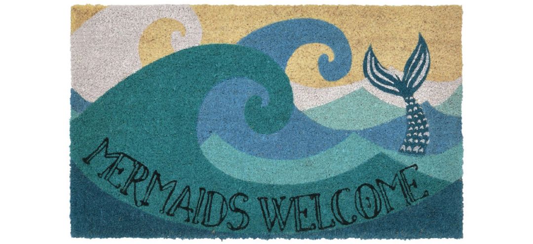 171581480 Liora Manne Natura Mermaids Welcome Outdoor Mat sku 171581480