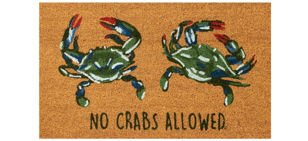 171581790 Liora Manne Natura No Crabs Allowed Outdoor Mat sku 171581790