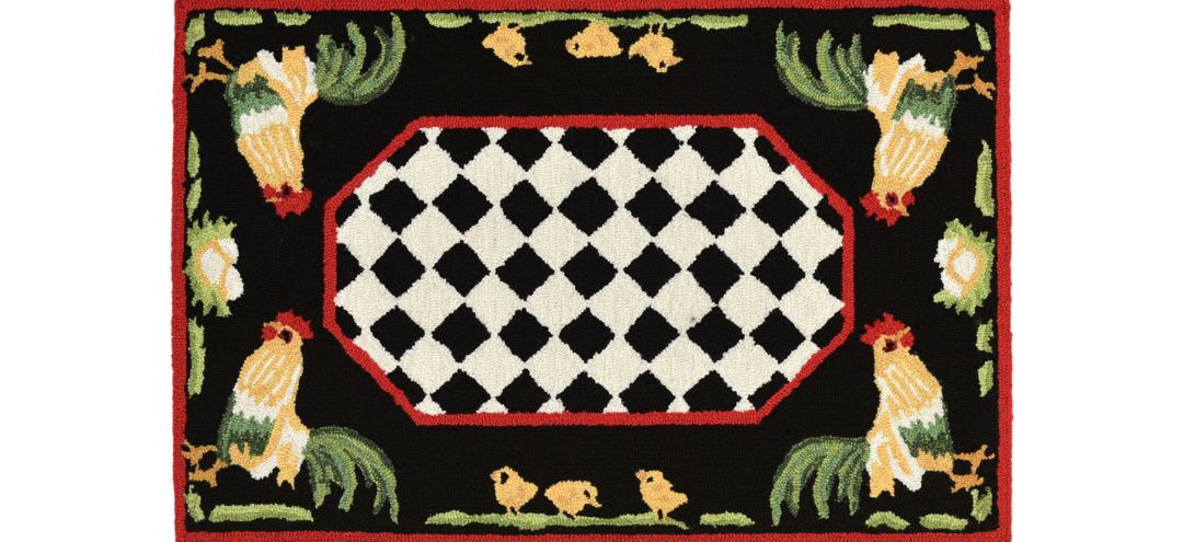 Liora Manne Rooster Front Porch Rug