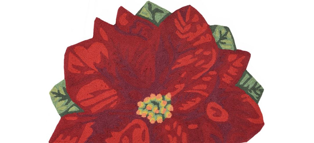 Liora Manne Poinsettia Front Porch Rug