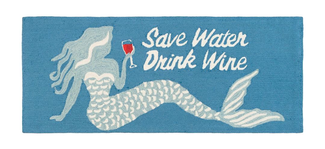 Liora Manne Save Water Drink Wine Front Porch Rug