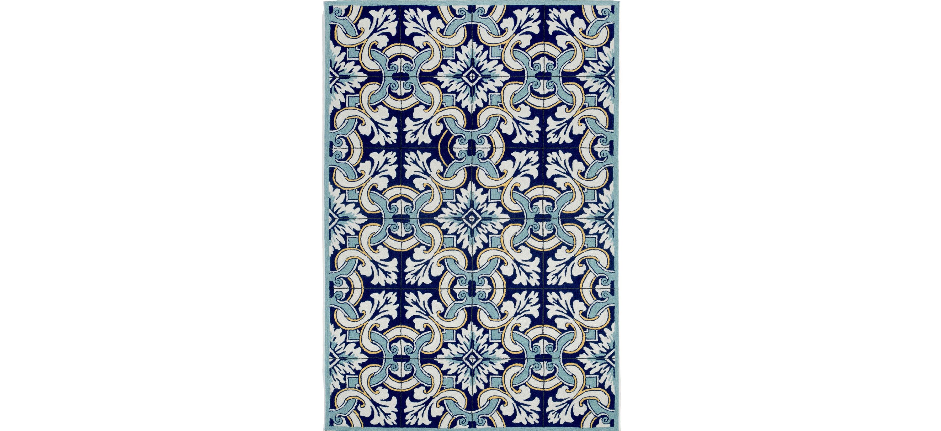 Liora Manne Ravella Floral Tile Indoor/Outdoor Area Rug