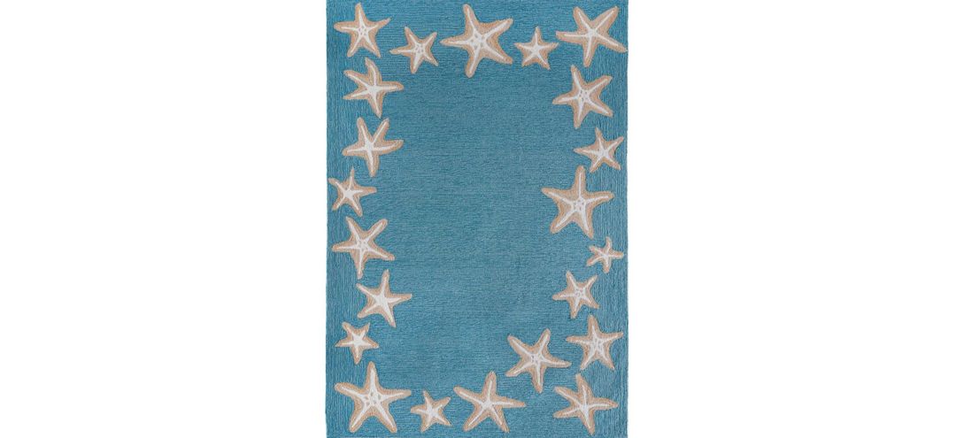 Starfish Border Indoor/Outdoor Area Rug