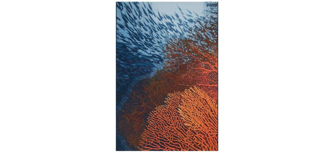 Liora Manne Marina Coral Indoor/Outdoor Rug Area Ocean