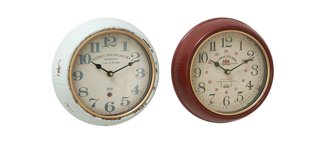 150116840 Ivy Collection Gargamel Wall Clock Set of 2 sku 150116840