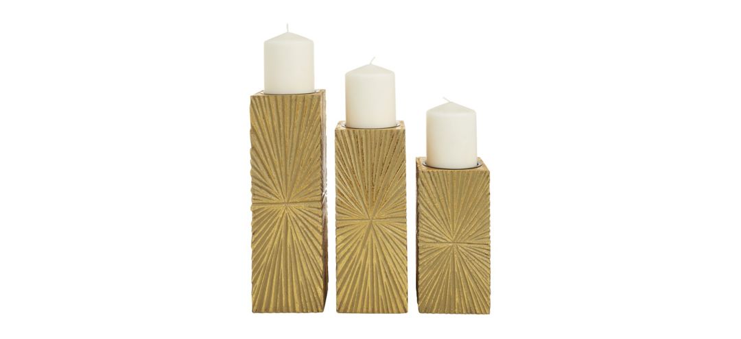 175143220 Ivy Collection Songster Candle Holders Set of 3 sku 175143220