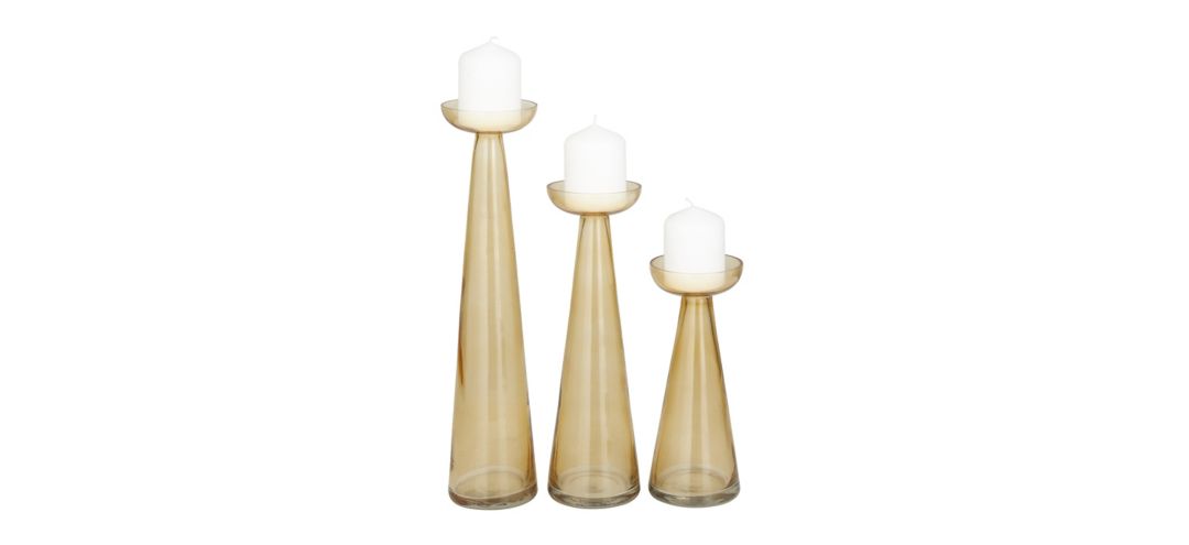 Ivy Collection Leaper Candle Holders Set of 3