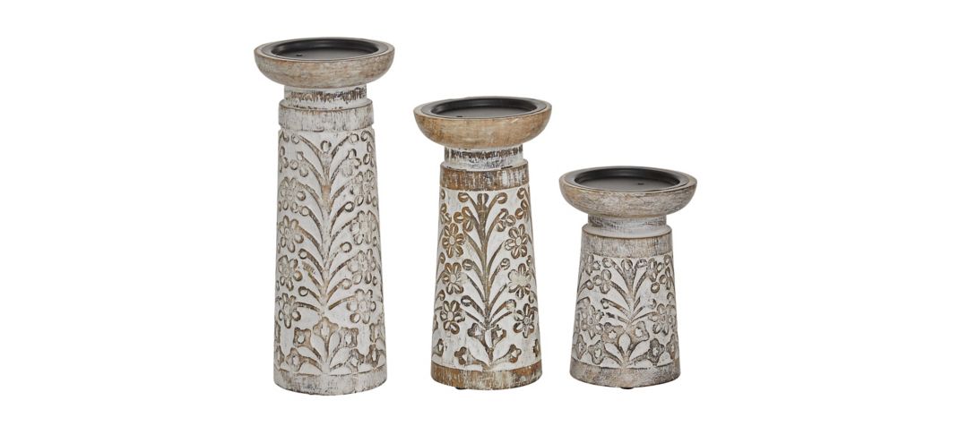 550080 Ivy Collection Tenzen Candle Holders Set of 3 sku 550080