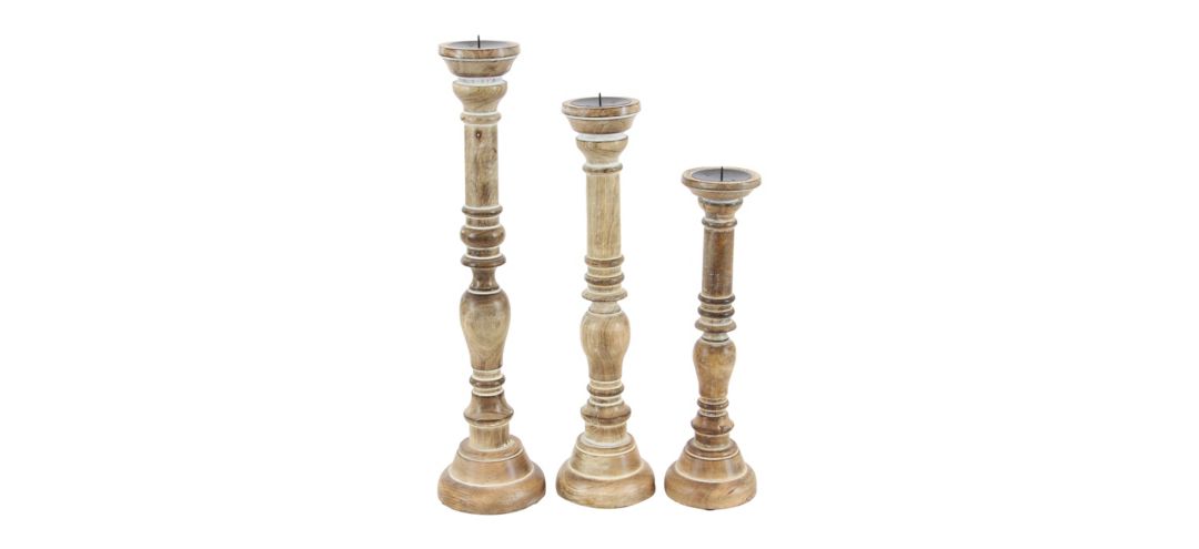 Ivy Collection Lost Empire Candle Holders Set of 3