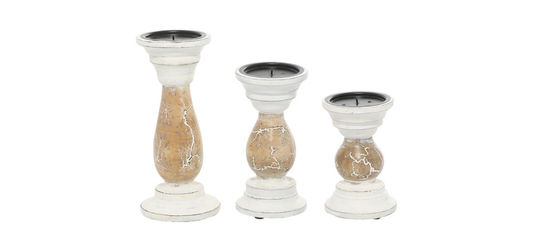 Ivy Collection Sulu Candle Holders Set of 3