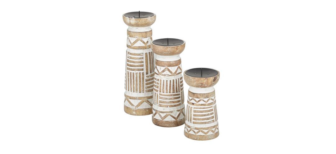 Ivy Collection Ueda Candle Holders Set of 3