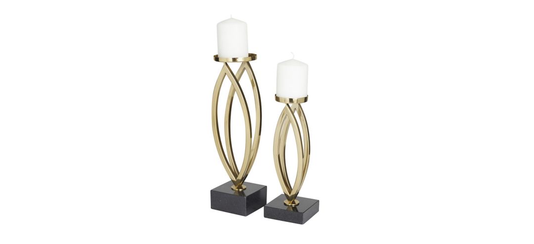 Ivy Collection Leide Candle Holders Set of 2