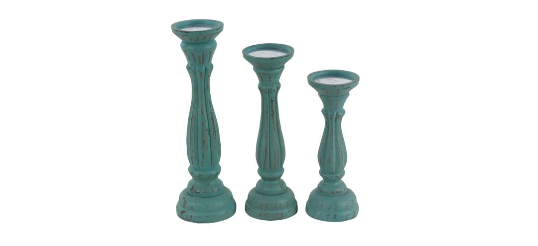 Ivy Collection Kenyatta Candle Holders Set of 3