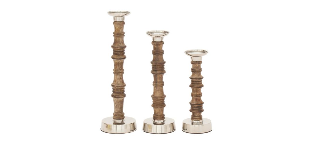 Ivy Collection Asavina Candle Holders Set of 3