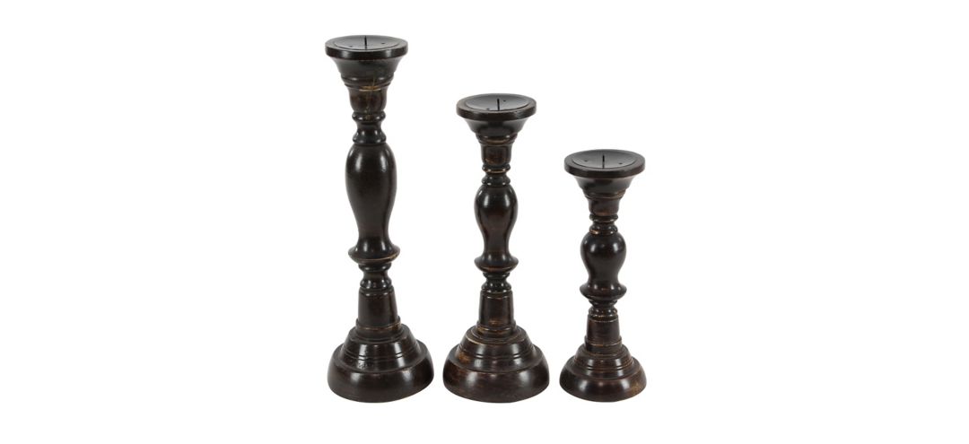 Ivy Collection Sonokong Candle Holders Set of 3