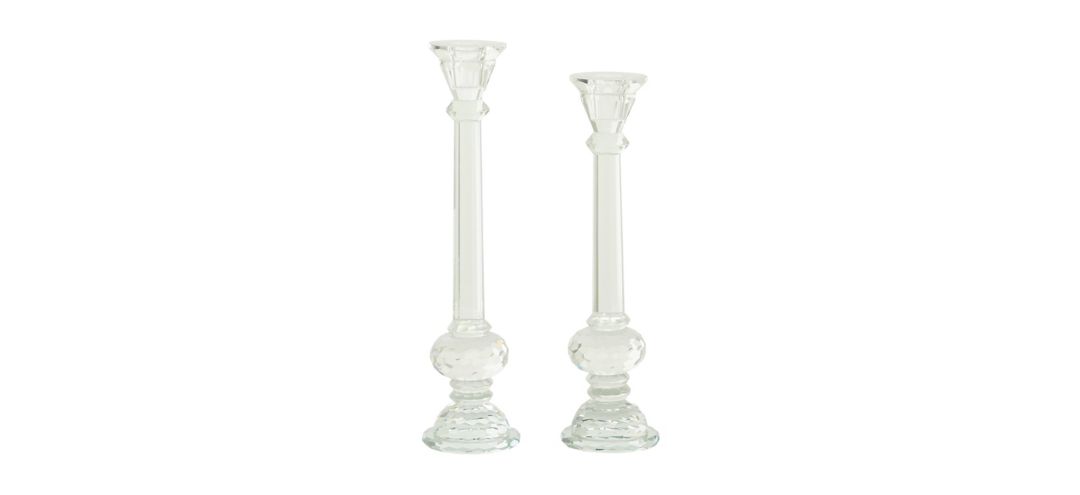 Ivy Collection Bergdorf Candle Holders Set of 2