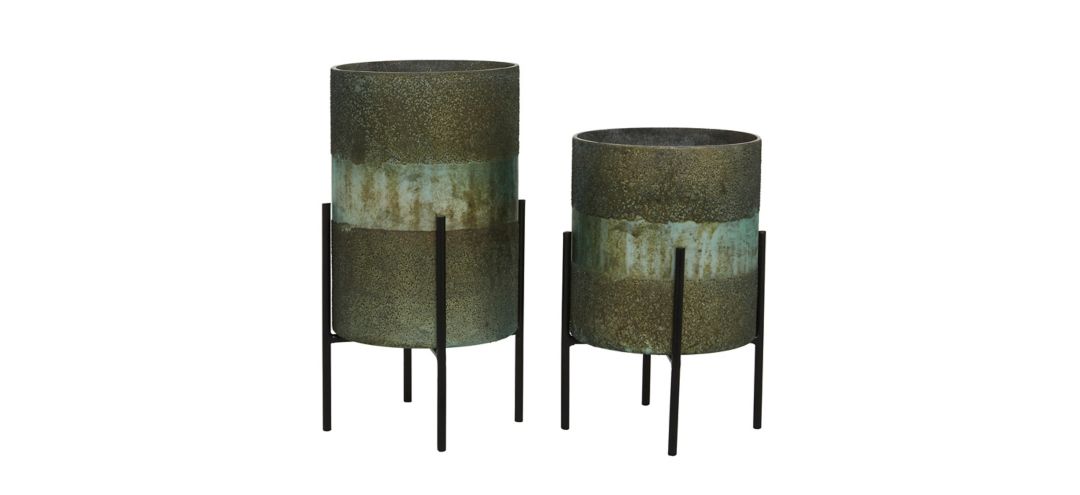 Ivy Collection Gianfranco Candle Holders Set of 2