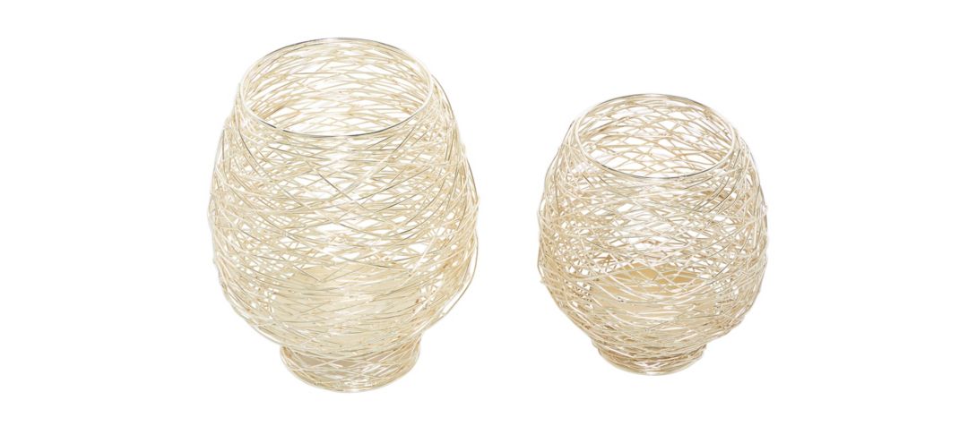Ivy Collection Moreville Candle Holders Set of 2