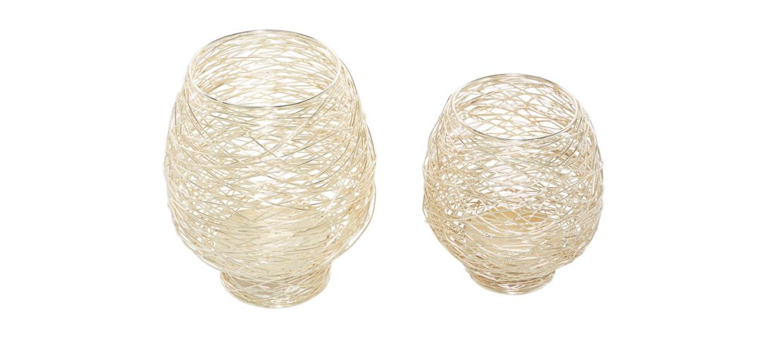 175145220 Ivy Collection Moreville Candle Holders Set of 2 sku 175145220