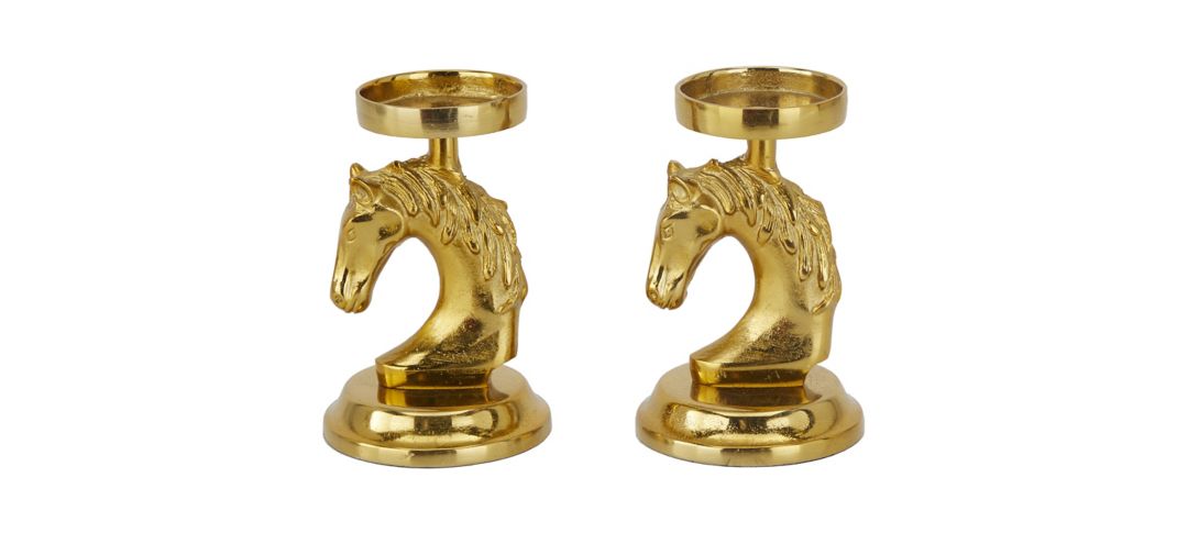 Ivy Collection Billas Candle Holders Set of 2