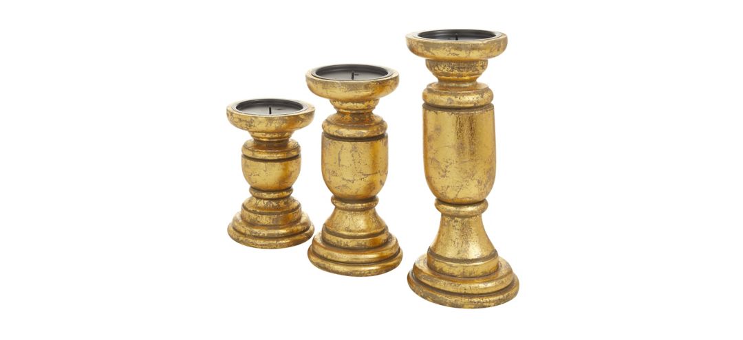 Ivy Collection Jager Candle Holders Set of 3