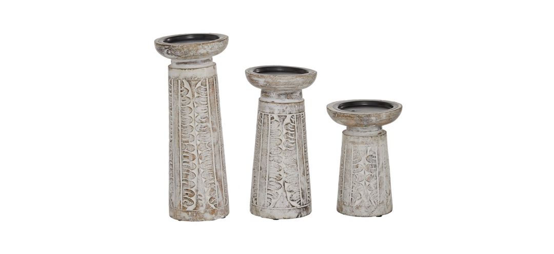 Ivy Collection Etienne Candle Holders Set of 3