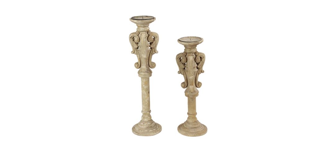Ivy Collection Aoki Candle Holders Set of 2