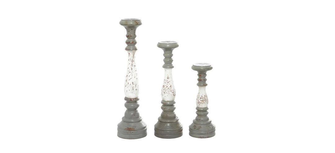 Ivy Collection Happy Valley Candle Holders Set of 3