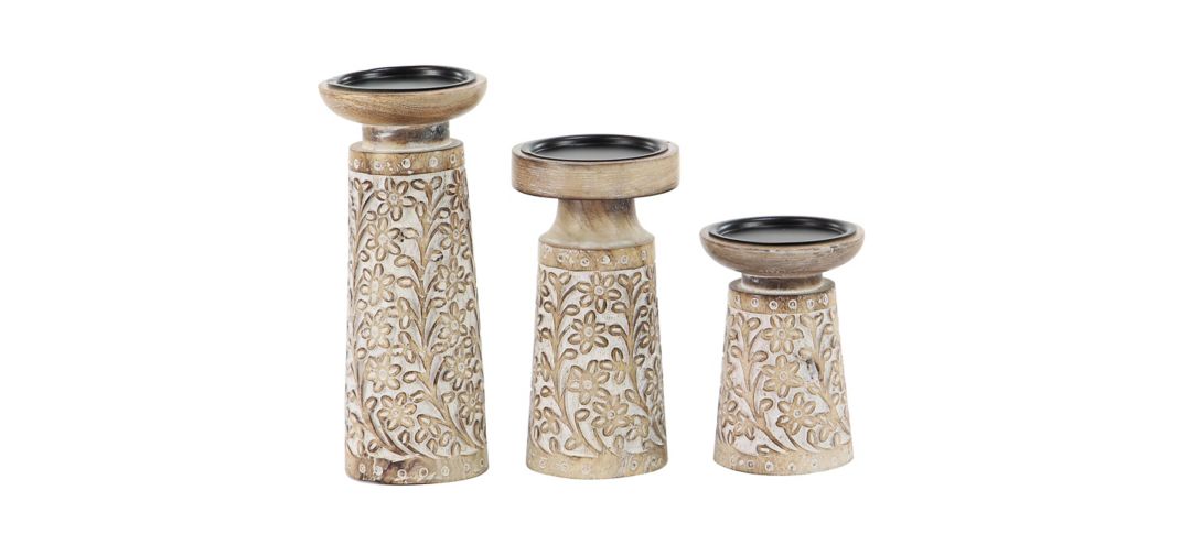 550418 Ivy Collection Akinnuoye Candle Holder: Set of 3 sku 550418