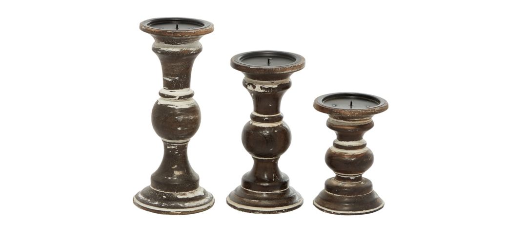 Ivy Collection Molly Candle Holders Set of 3