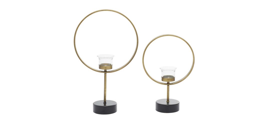 175146191 Ivy Collection Milosh Candle Holders Set of 2 sku 175146191