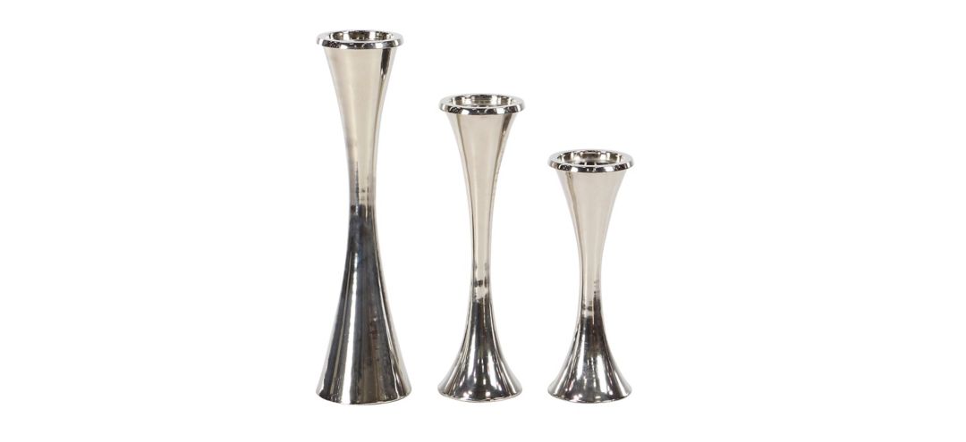 Ivy Collection Jammaz Candle Holders Set of 3