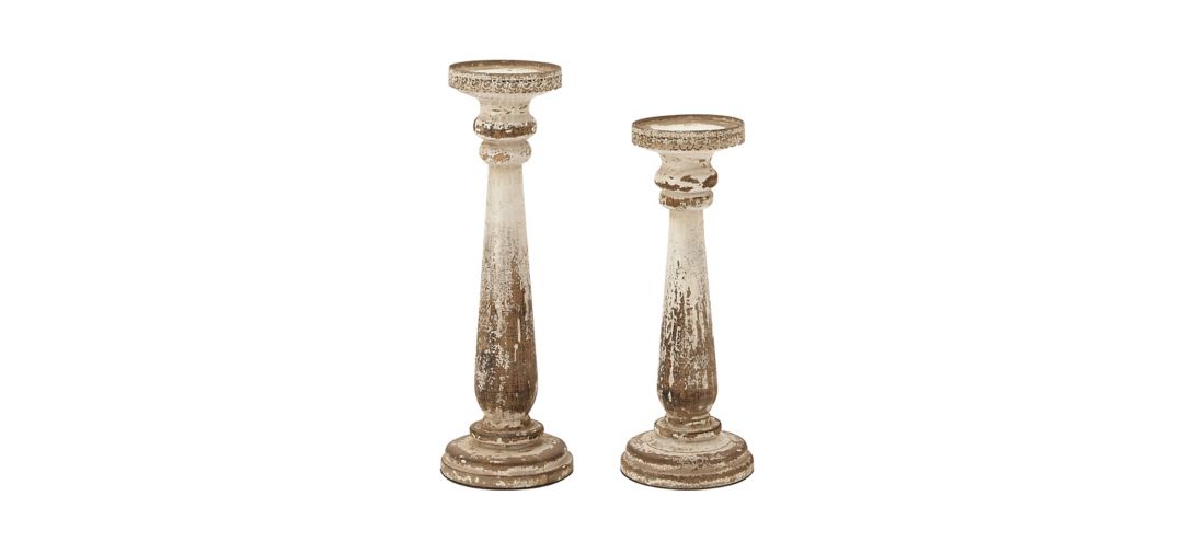 Ivy Collection Shiratsu Candle Holders Set of 2
