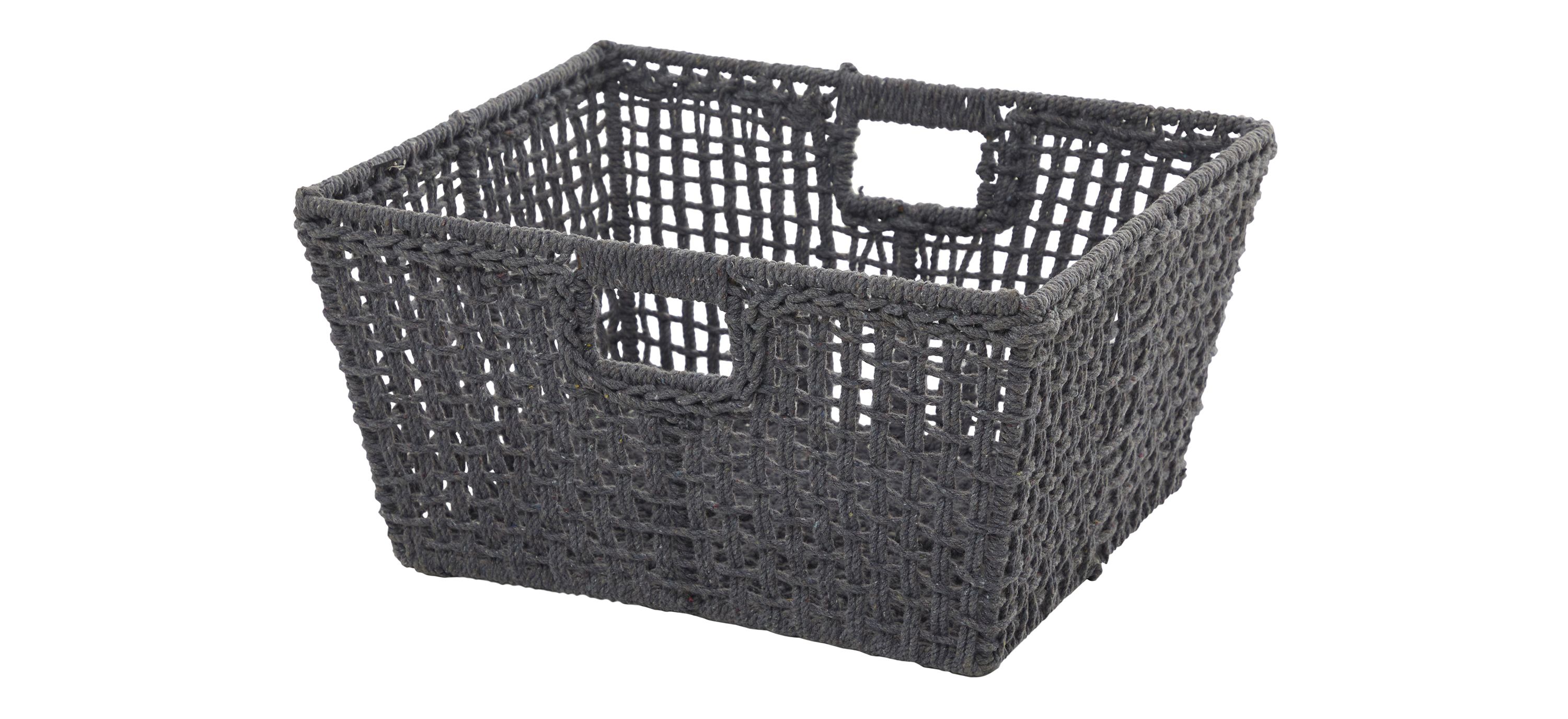 Ivy Collection Deep Storage Basket with Handles