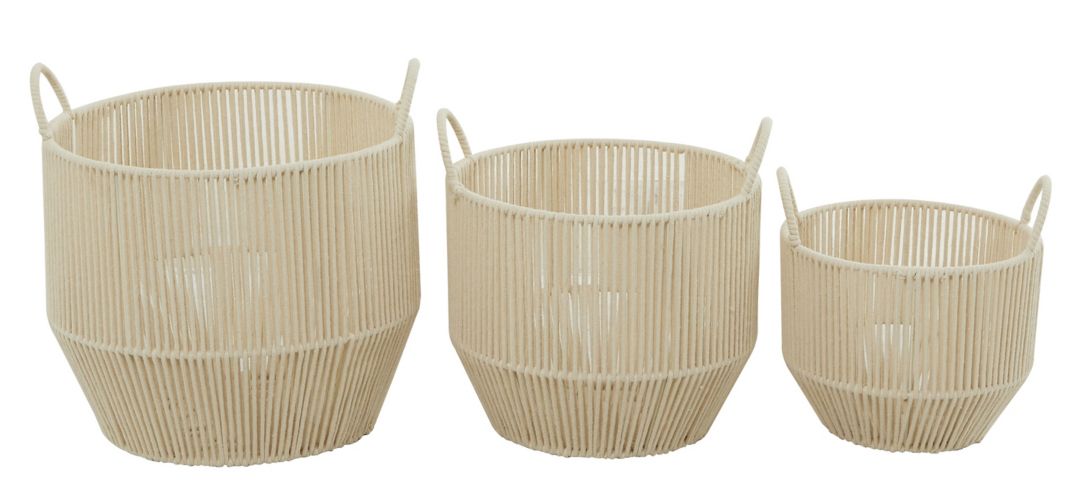 Ivy Collection Set of 3 Natural Baskets